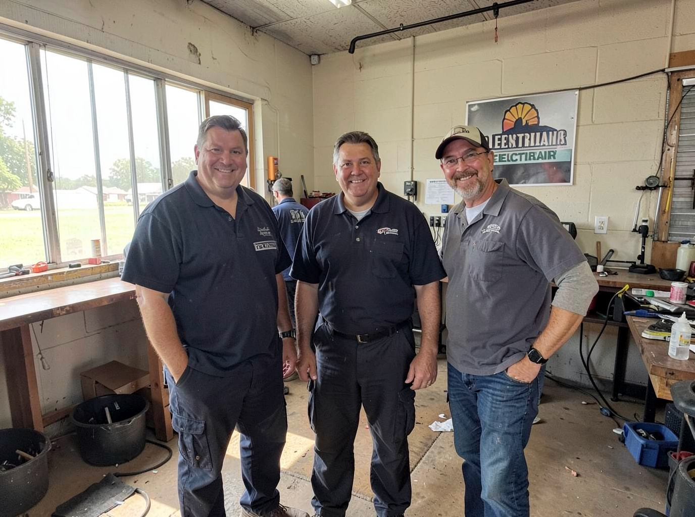 The Electrician Ok Pros team at work in Tulsa 